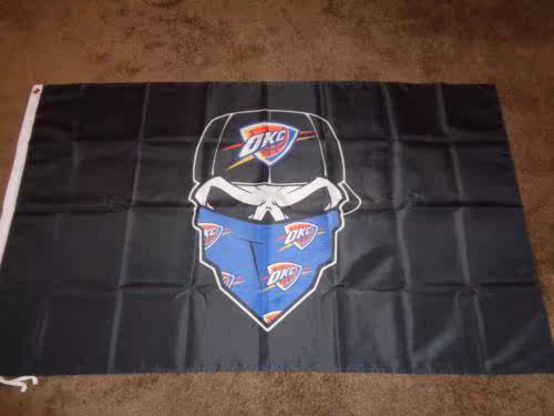 外贸蓝球雷霆旗NBA Oklahoma City Thunder Flag亚马逊WISH EBAY