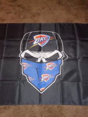 外贸蓝球雷霆旗NBA Oklahoma City Thunder Flag亚马逊WISH EBAY