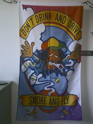Bob Marley Poster Smoking Herb Reggae Rasta Hanging Flag