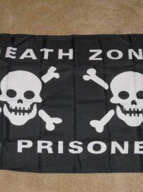 外贸货源DEATH ZONE NO PRISONERS PIRATE FLAG亚马逊WISH EBAY热