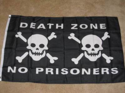 外贸货源DEATH ZONE NO PRISONERS PIRATE FLAG亚马逊WISH EBAY热