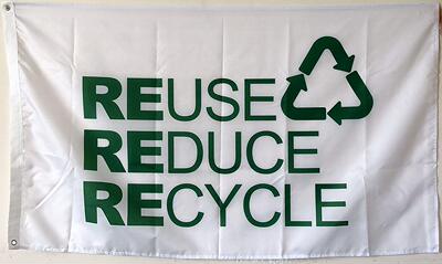 2But Reuse Reduce Recycle Banner Flag 3X5亚马逊WISH EBAY热卖
