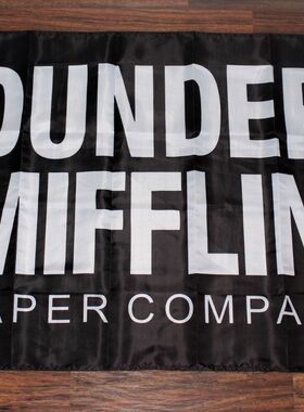 外贸货源Dunder Mifflin Inc Paper Company Flag亚马逊WISH EBAY