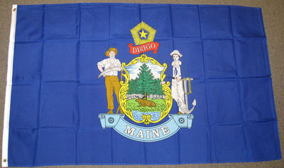 外贸货源缅因州的旗帜MAINE STATE FLAG亚马逊WISH EBAY热卖