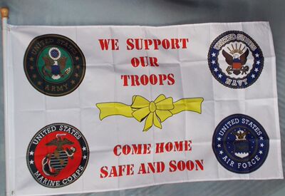 外贸WE SUPPORT OUR TROOPS 4 BADGES Flag亚马逊WISH EBAY热卖