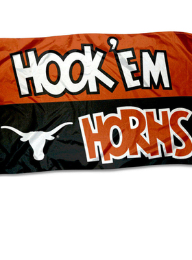 Texas UT Longhorns Hook Em Horns Flag亚马逊WISH EBAY热卖
