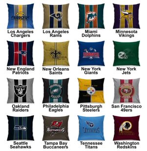 Football Superbowl Variety Team Logo Pillow Case Cover