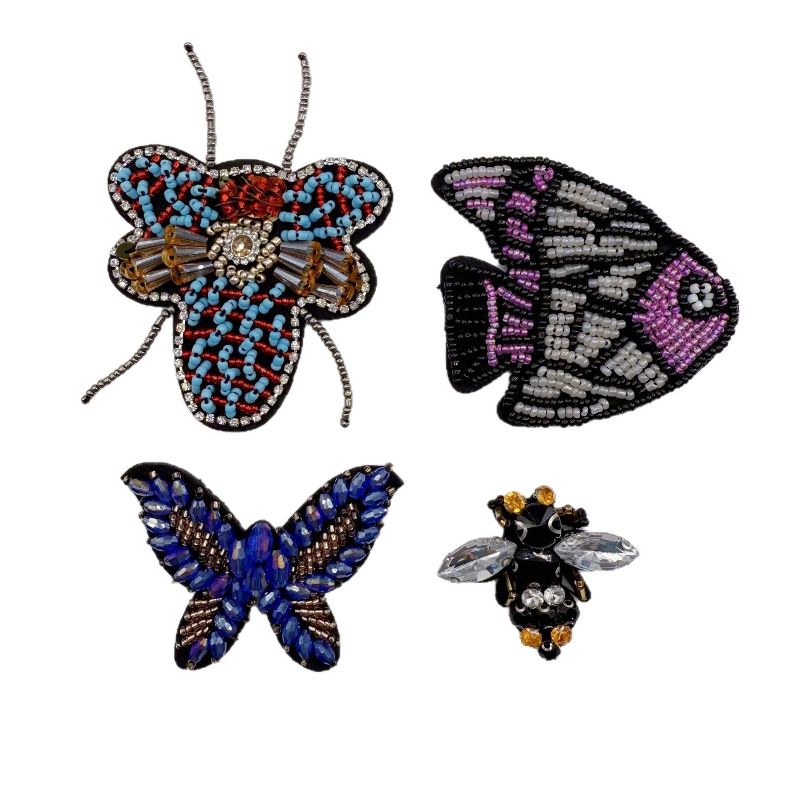 新款现货厂家供应钉珠时尚亮片花朵布贴服装包包辅料DIY