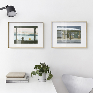 Chami斯堪 饰画高端现代简约床头挂画小清新艺 纳维亚客厅书房装
