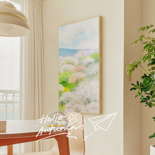 野地美树子四季森林玄关装饰画