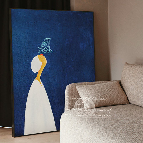 三小姐玄关现代人物装饰画