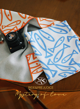 三小姐x暖藻联名款 相机百贴布内胆包微单反镜头包裹布保护套摄影平板电脑自粘魔术百折布收纳袋护肤品化妆包