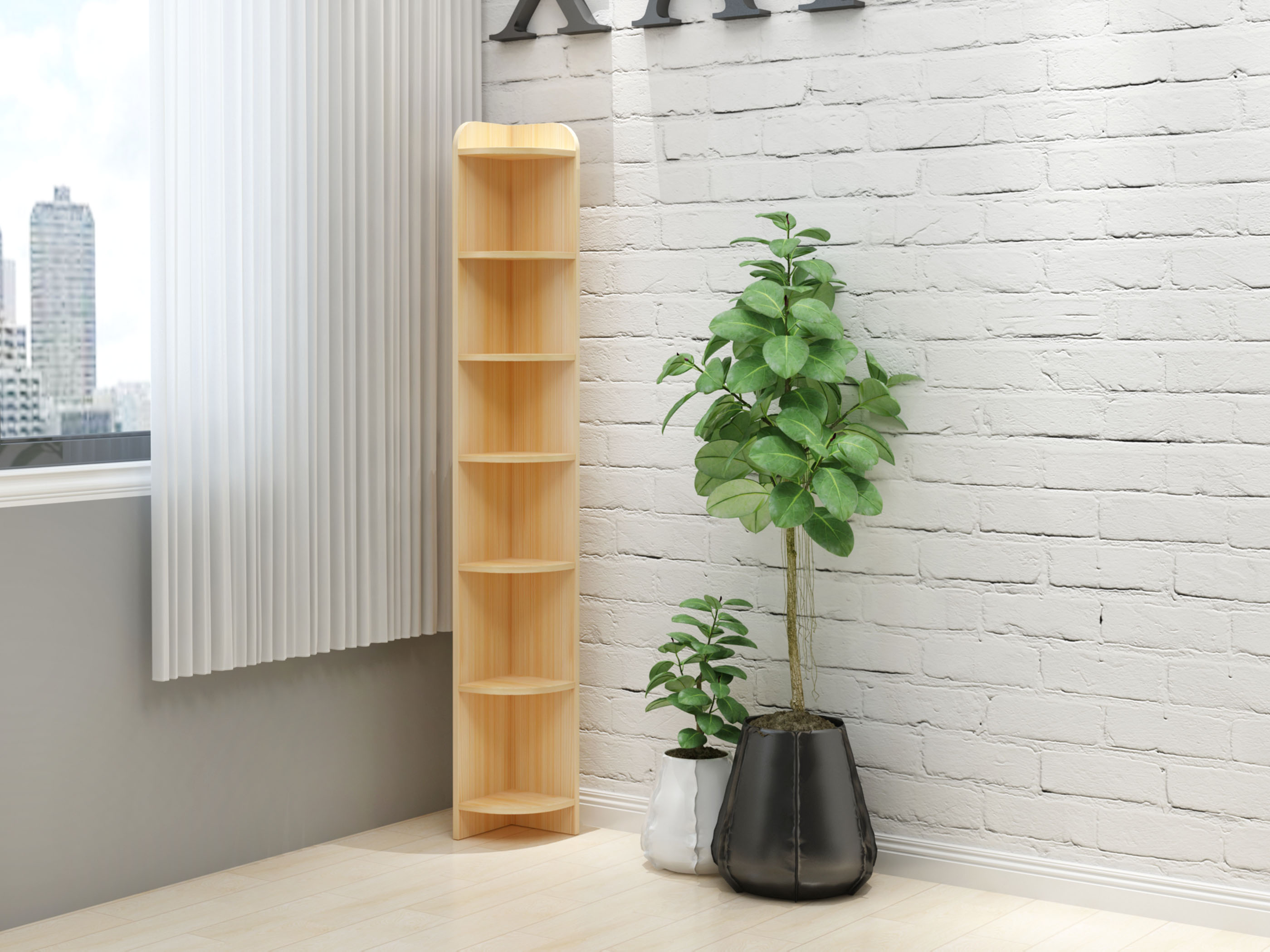 实木书柜角柜椅子简约现代转角储物柜落地书架