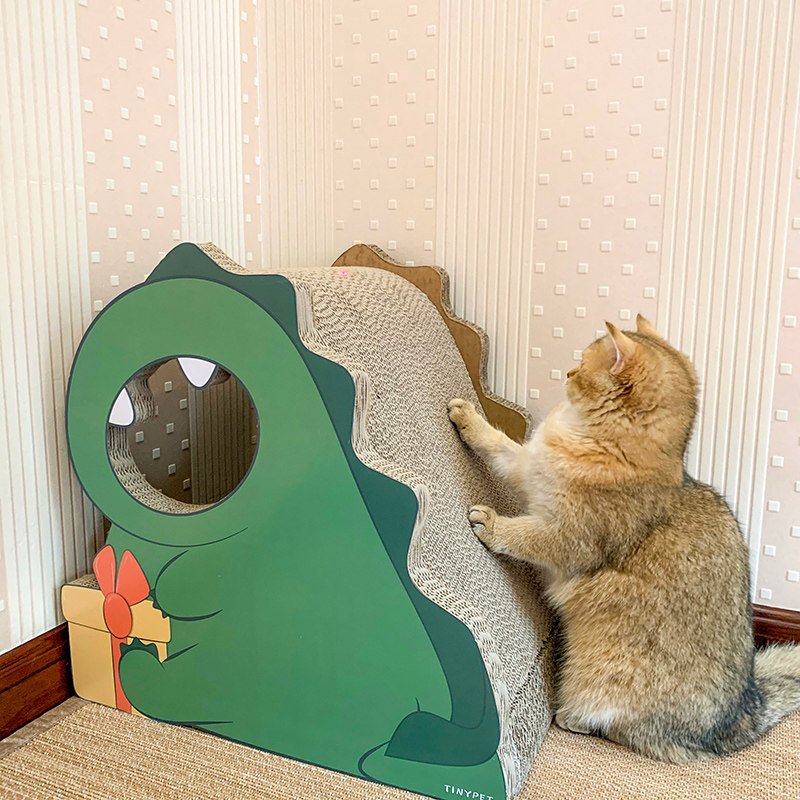 恐龙猫抓板猫窝一体猫爪板磨爪防猫抓保护耐用不掉屑大号猫咪用品