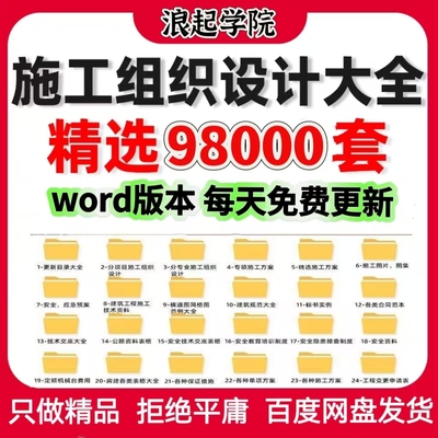 施工组织设计方案大全技术标书模板交底投标编制软件工程施组编写
