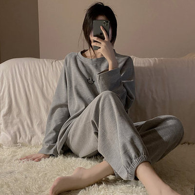 家居服网红新款全棉ins灰色