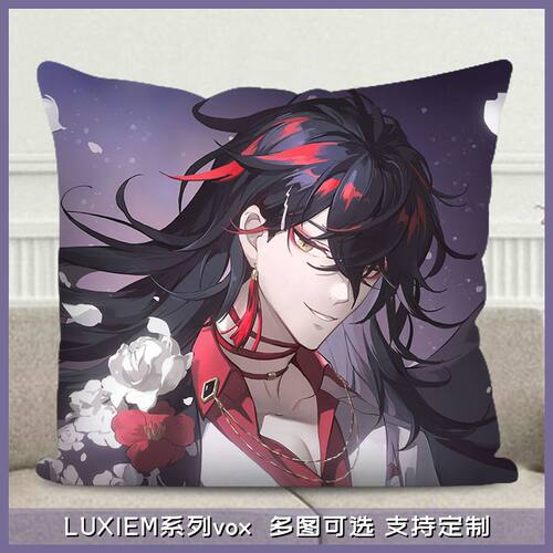 Luxiem彩虹社同人Vox Akuma周边抱枕学生动漫vtb vox毛绒礼物靠垫