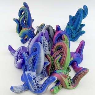 跨境爆款3D打印章鱼触手支架追剧解放双手神器游戏手柄支架摆件