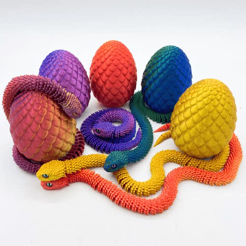 3d打印玩具蛇蛋可动关节仿真动物发光玩偶模型男女孩2025爆款玩具