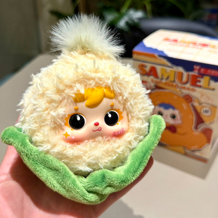 正版三小毛炸炸虾毛绒盲盒搪胶毛绒生日礼物女生包包挂件卧室摆件