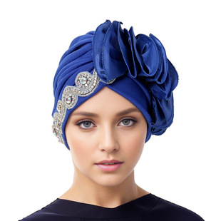 欧美时尚头巾帽非洲套头帽女印度纱丽帽中东女士帽子包头帽turban