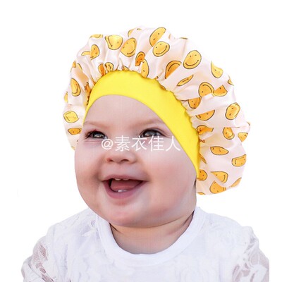 Children's Satin round cap bonnet baby Nightcap儿童非洲圆帽