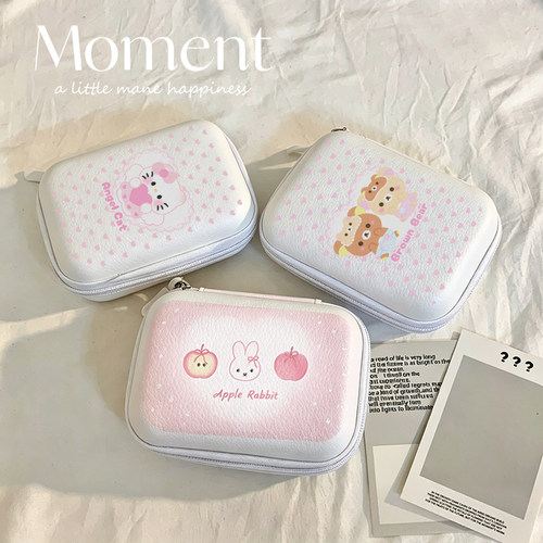 ins风韩系少女心卡通硬壳相机包带手提便携随身带防摔ccd收纳包