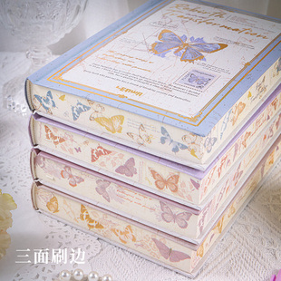联华银尘秘境系列A5精装手账彩边印花复古高颜值笔记本加厚硬壳记事本学生日记摘抄本送礼