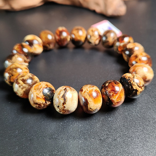 木子李家抚顺天然琥珀单圈多宝手串翳珀干白花金珀项链原石蓝血珀