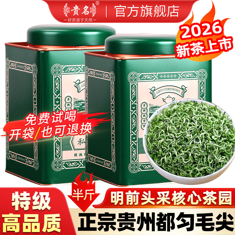 贵州都匀毛尖茶叶特级250g罐装图片