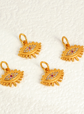 纯银镶钻款小恶魔之眼吊坠