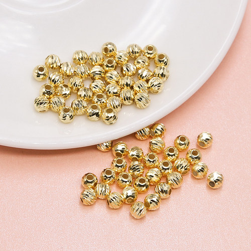 S925纯银切面斜弯刀珠子散珠闪珠