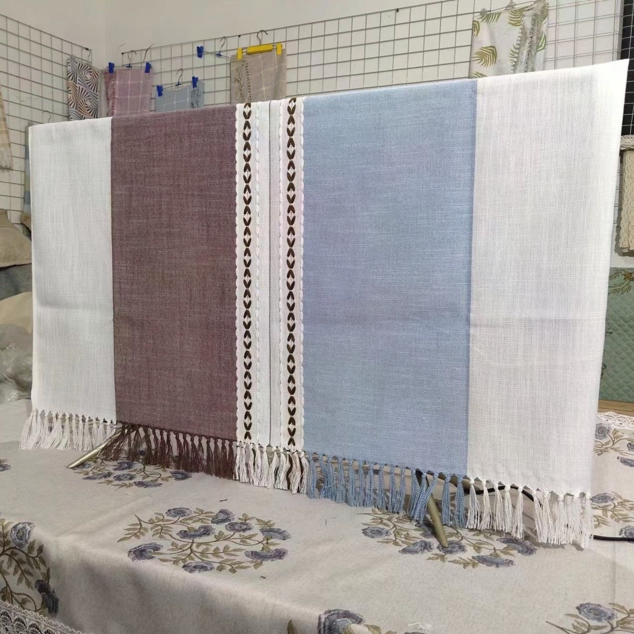 电视机防尘罩50寸55英寸65开机不取曲面挂式液晶电视机罩盖布通用