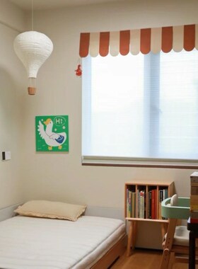 ins幼儿园环创屋檐彩旗主题墙区角墙贴门头装饰窗户遮挡半圆
