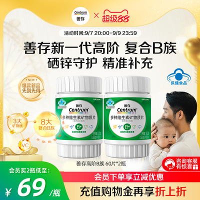 善存 高阶B族 多种维生素矿物质片 60片*3瓶