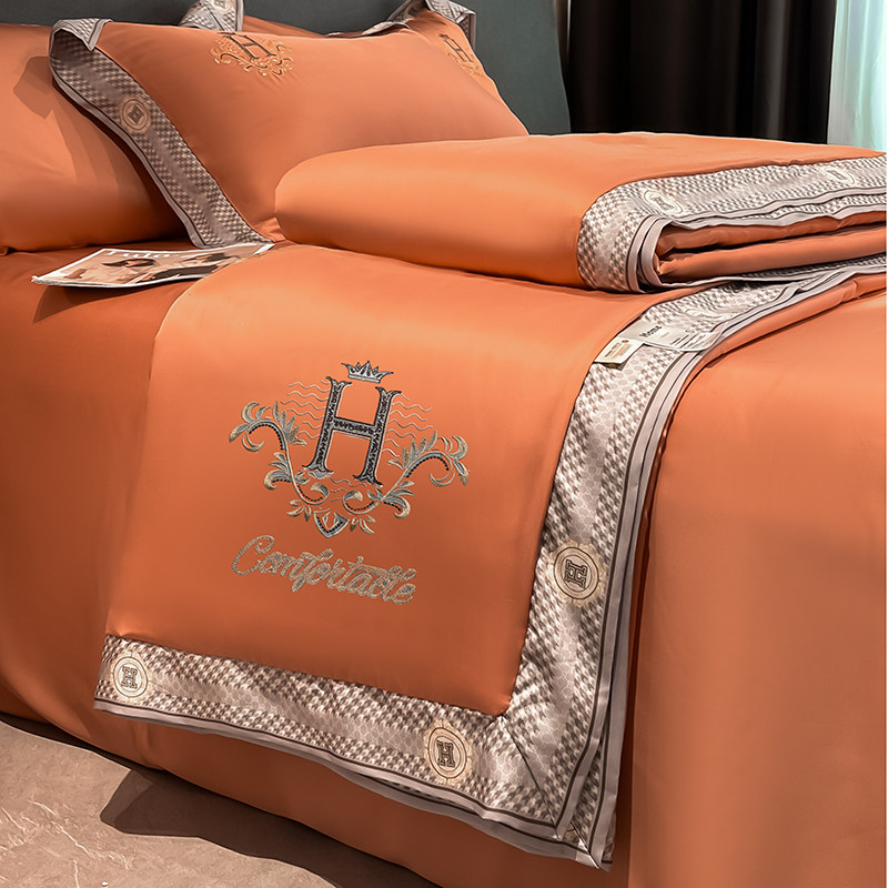 轻奢高级感冰丝夏凉被四件套可水洗天丝夏被空调被夏天裸睡薄被子