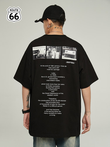 66号公路ROUTE66春夏季T恤男新款