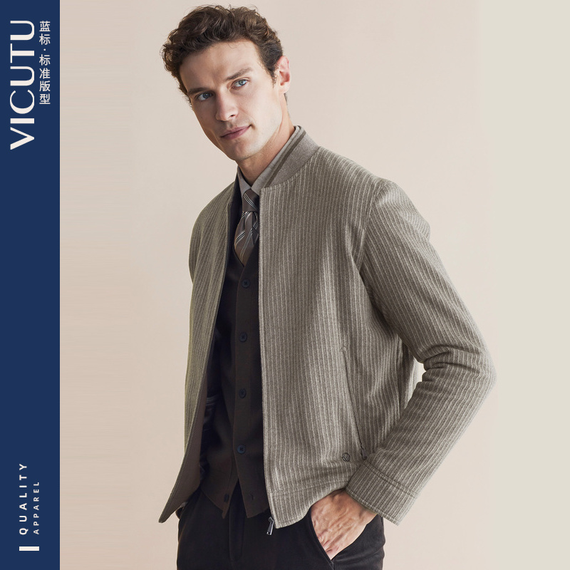 纯羊毛威可多尚潮领时夹克棒球