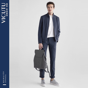 VICUTU威可多男夹克26春夏新款行政夹克时尚立领商务通勤商务外套