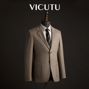 休闲西服男结婚礼服羊毛外套 VICUTU威可多橙标春夏款 收藏家