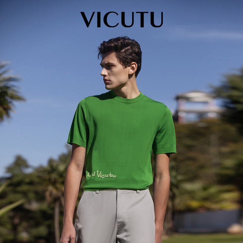 舒适凉爽时尚潮流短袖针织衫