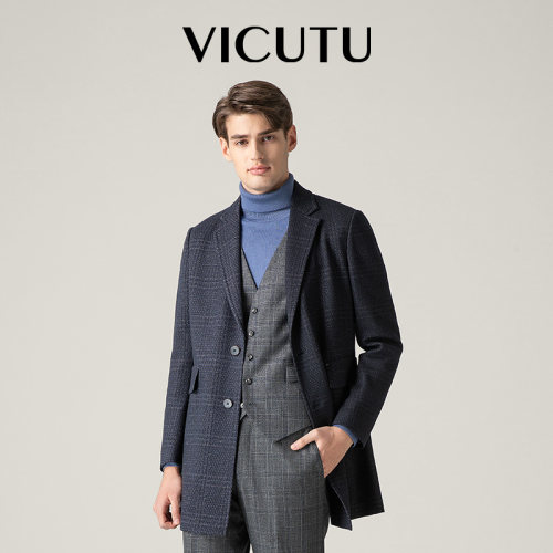 VICUTU/威可多男士羊毛毛呢大衣