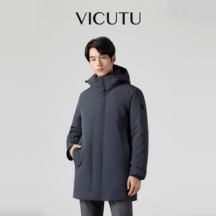 【反季清仓】VICUTU威可多羽绒服男款冬季中长款通勤百搭鹅绒服