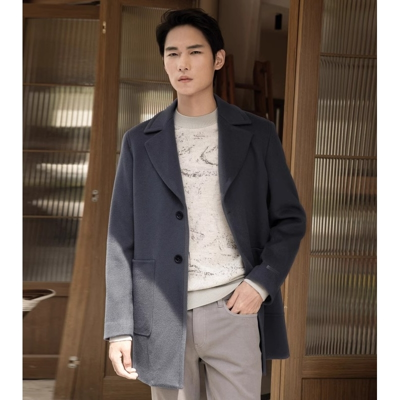亲肤中长款商务休闲秋季羊毛外套