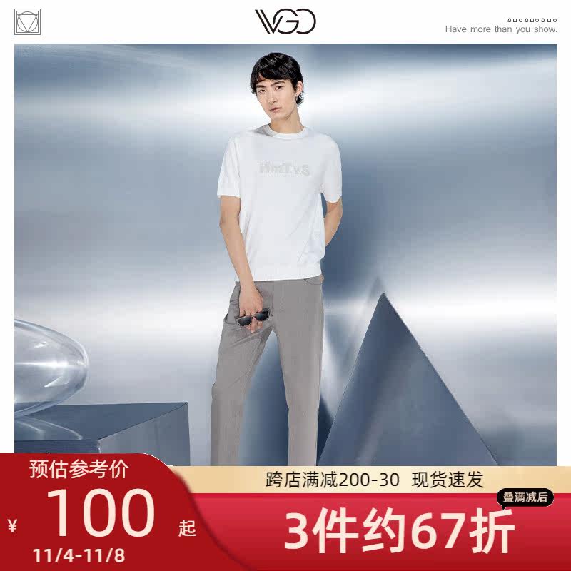 VGO短袖T恤圆领纯色男士运动休闲半袖宽松上衣怎么看?