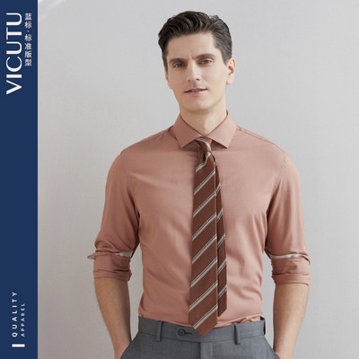春夏男士温莎领长袖衬衫