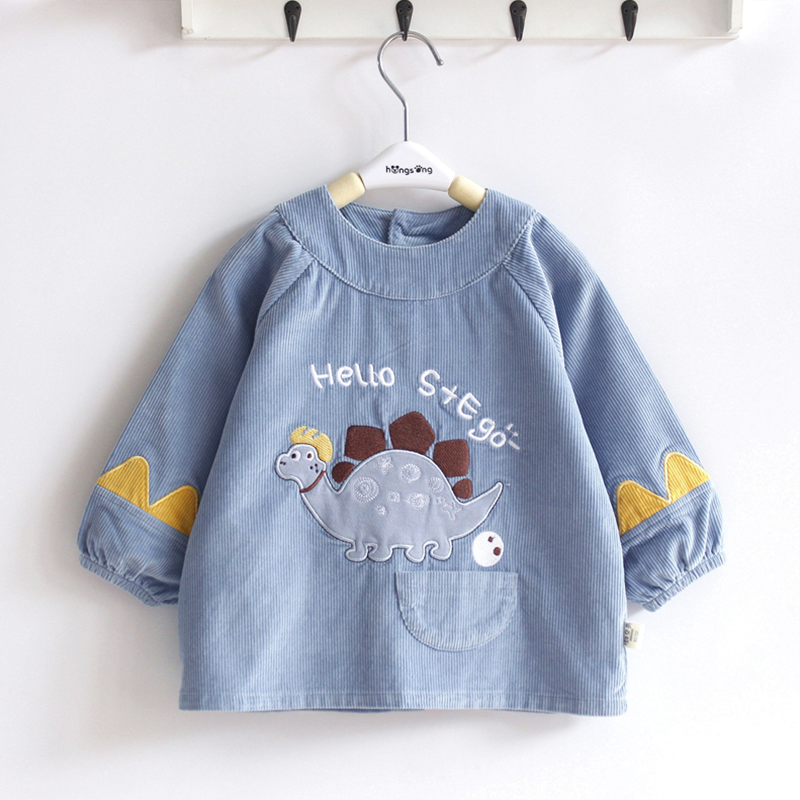 宝宝长袖反穿衣婴儿纯棉灯芯绒防脏饭衣卡通防水围兜儿童卡通罩衣,童装/婴儿装/亲子装,反穿衣/罩衣,淘宝优惠券,粉丝福利购,淘宝优惠卷