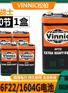 Vinnic松柏6F22美国EXERGEN额温枪原装9V碳性高能电池