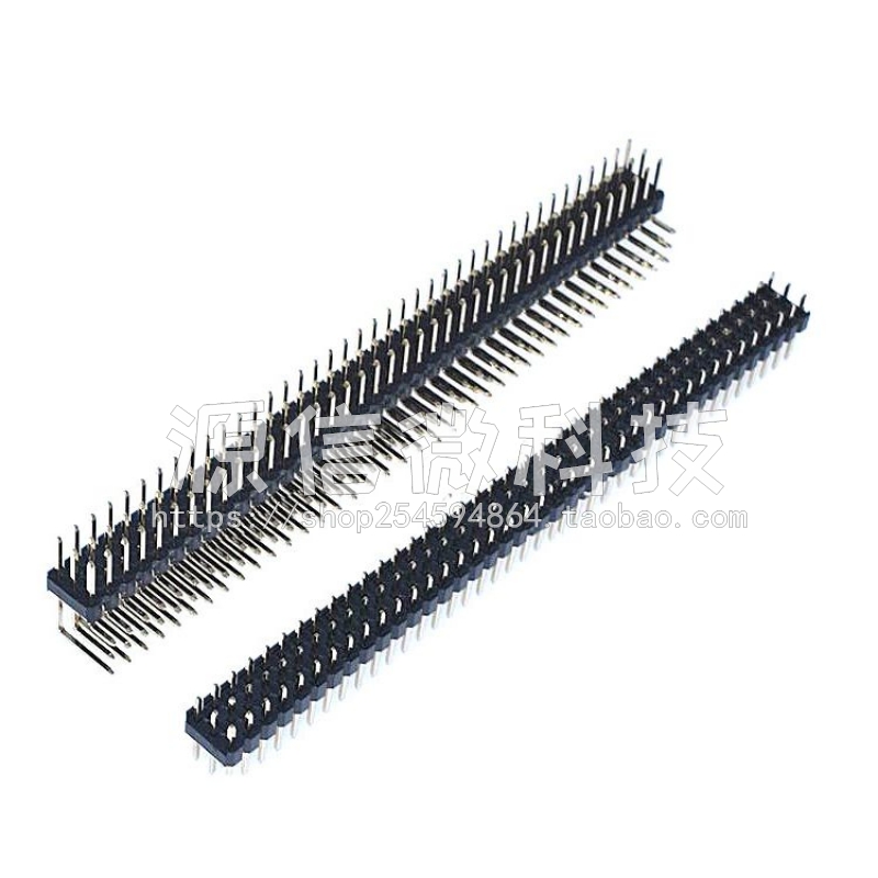 3排弯针 3排直针 2.54mm间距 90度排针 3*40P 三排弯针直插排母