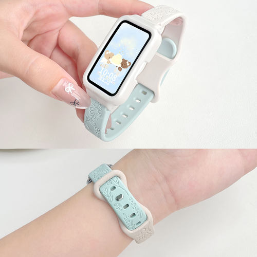 新款向日葵纹硅胶表链psnld